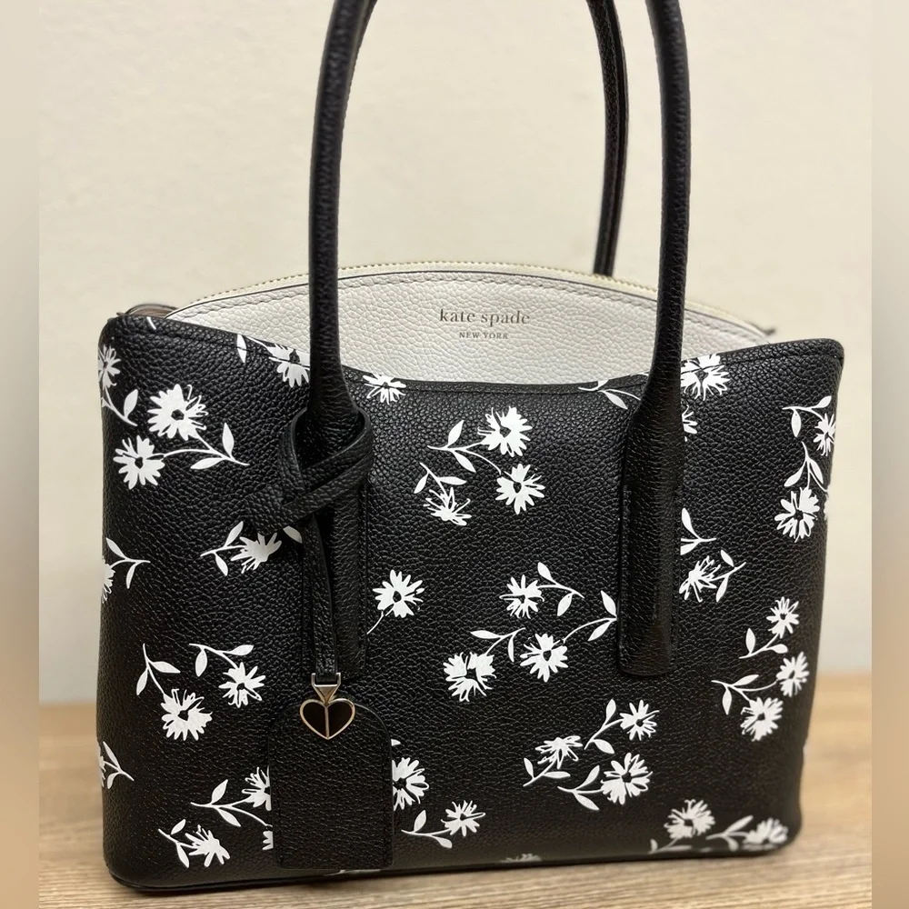 Kate Spade Black and White Floral Crossbody - Picture 6 of 16